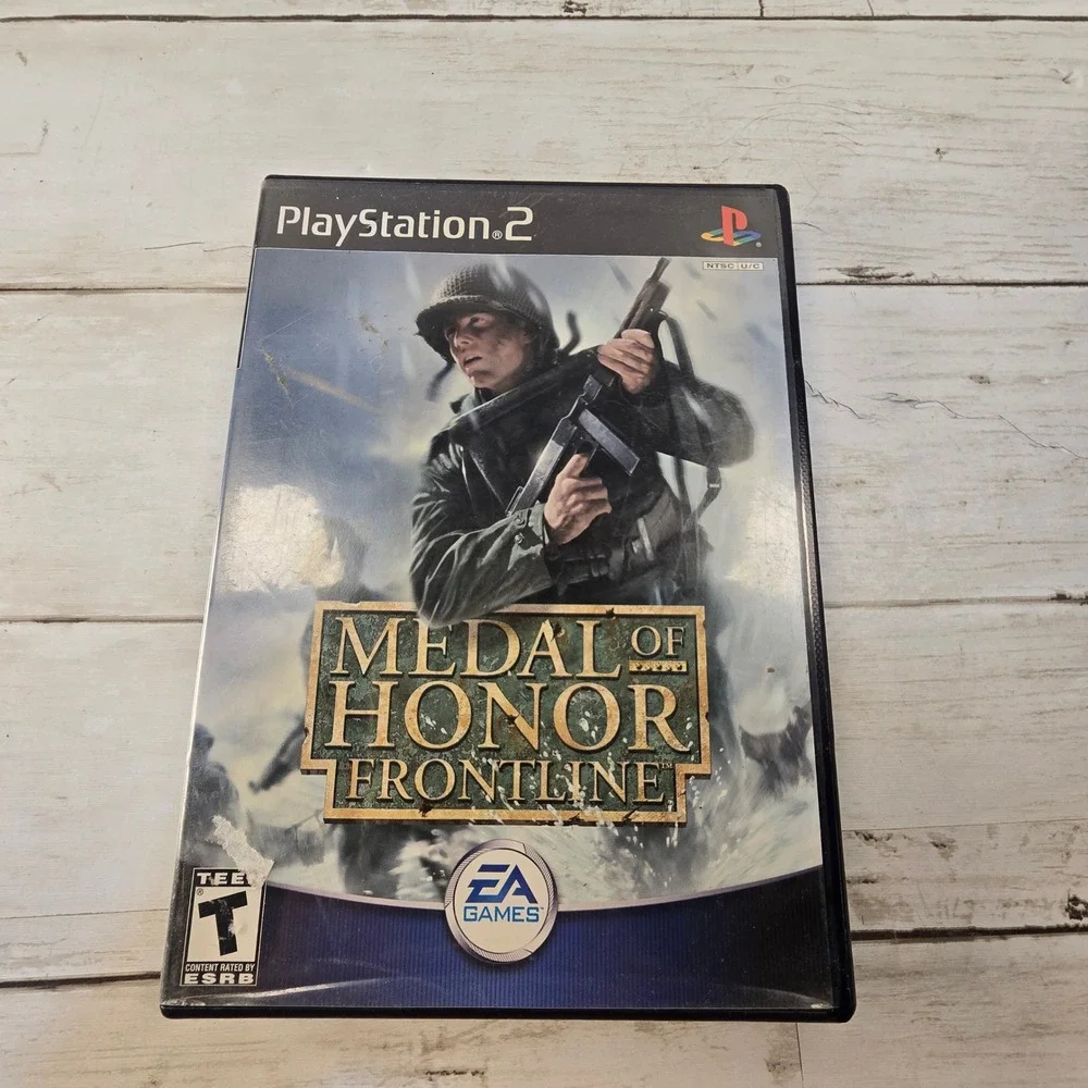 Medal of Honor Frontline Sony PlayStation 2 PS2 Black Label Complete CIB WWII